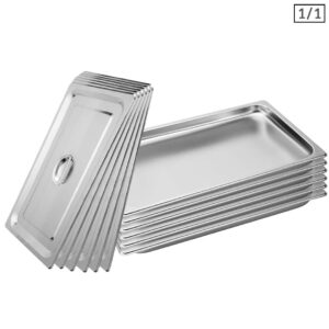 SOGA 6X Gastronorm GN Pan Full Size 1/1 GN Pan 2cm Deep Stainless Steel Tray With Lid, Home & Living, Kitchen & Dining, Bakeware, Baking Trays, ,  - NZ DEPOT 1