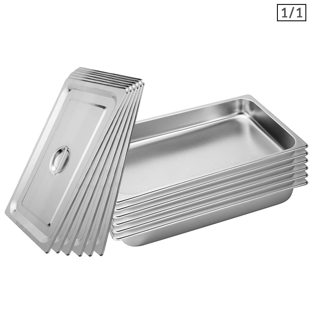 Soga 6X Gastronorm Gn Pan Full Size 1/1 Gn Pan 6.5Cm Deep Stainless Steel Tray With Lid, Home &Amp; Living, Kitchen &Amp; Dining, Bakeware, Baking Trays, ,  - Nz Depot 1