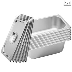 Soga 6X Gastronorm Gn Pan Full Size 13 Gn Pan 10Cm Deep Stainless Steel Tray With Lid Nz Depot - Nz Depot