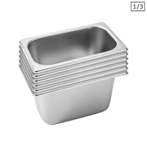 SOGA 6X Gastronorm GN Pan Full Size 1/3 GN Pan 15cm Deep Stainless Steel Tray, garden, tools & hardware, other, , , ,  - NZ DEPOT 1