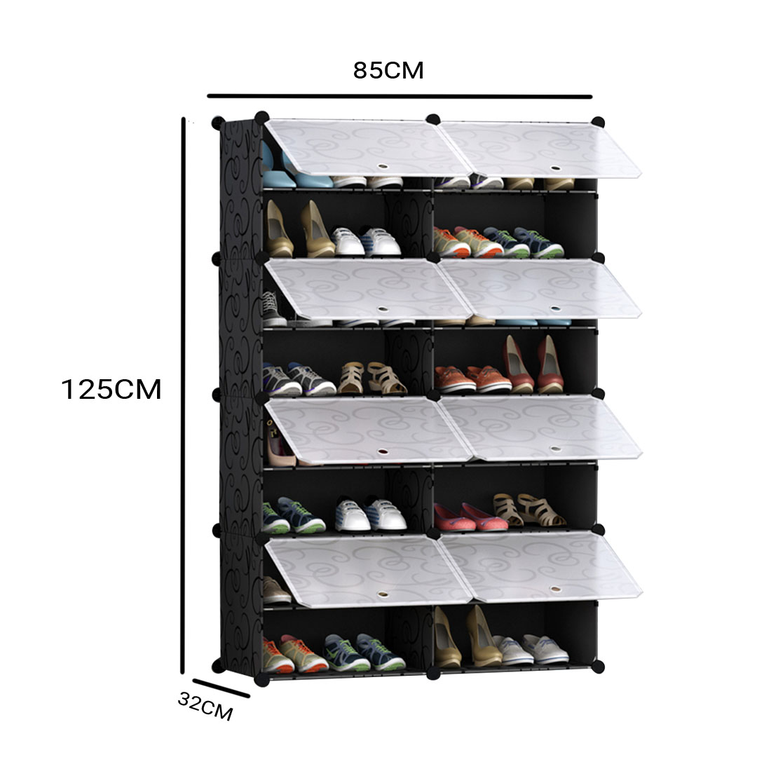 Soga 8 Tier 2 Column Shoe Rack Organizer Sneaker Footwear Storage Stackable Stand Cabinet Portable Wardrobe With Cover, Furniture, Storage &Amp; Shelving, Shoe Storage, , ,  - Nz Depot 2