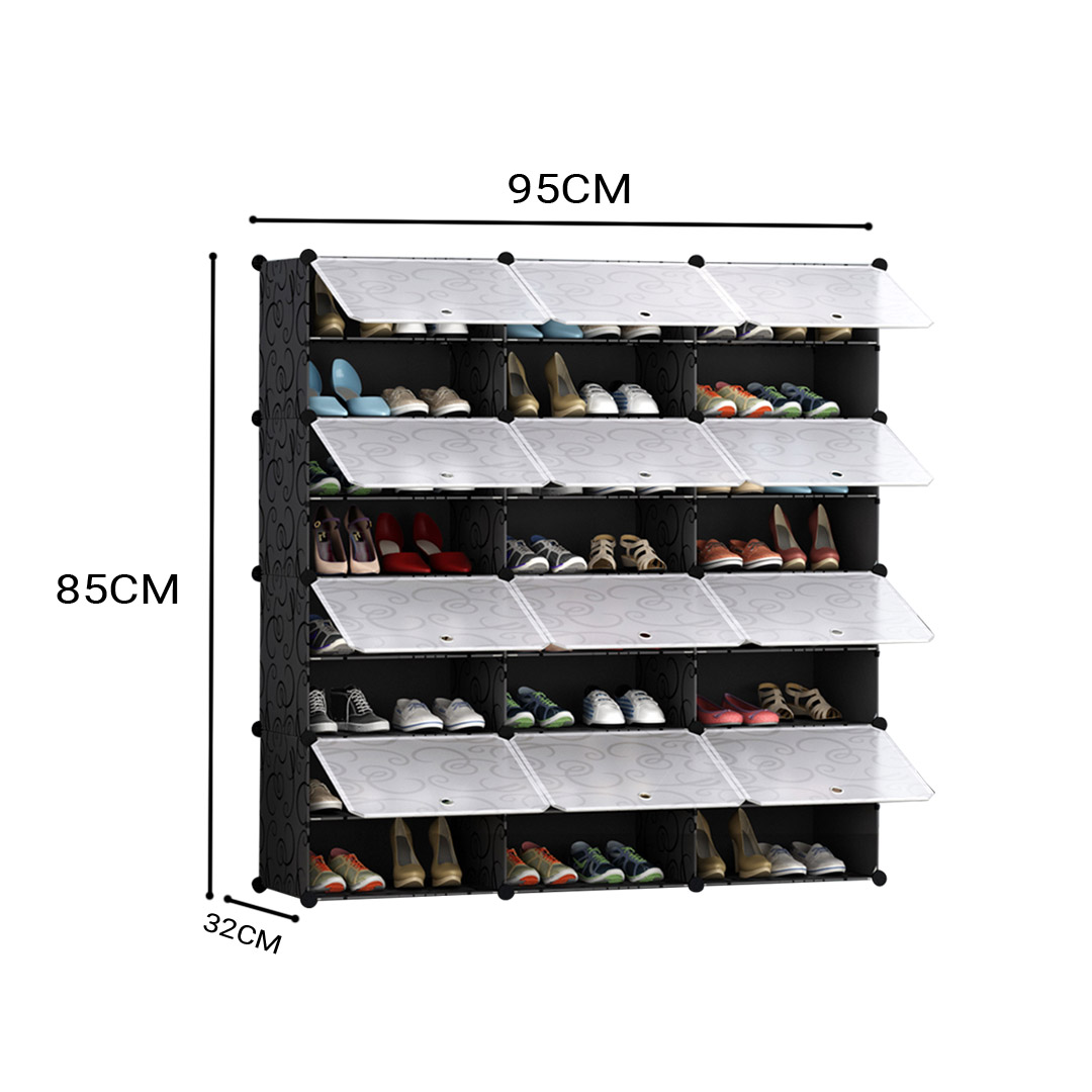 Soga 8 Tier 3 Column Shoe Rack Organizer Sneaker Footwear Storage Stackable Stand Cabinet Portable Wardrobe With Cover, Furniture, Storage &Amp; Shelving, Shoe Storage, , ,  - Nz Depot 2