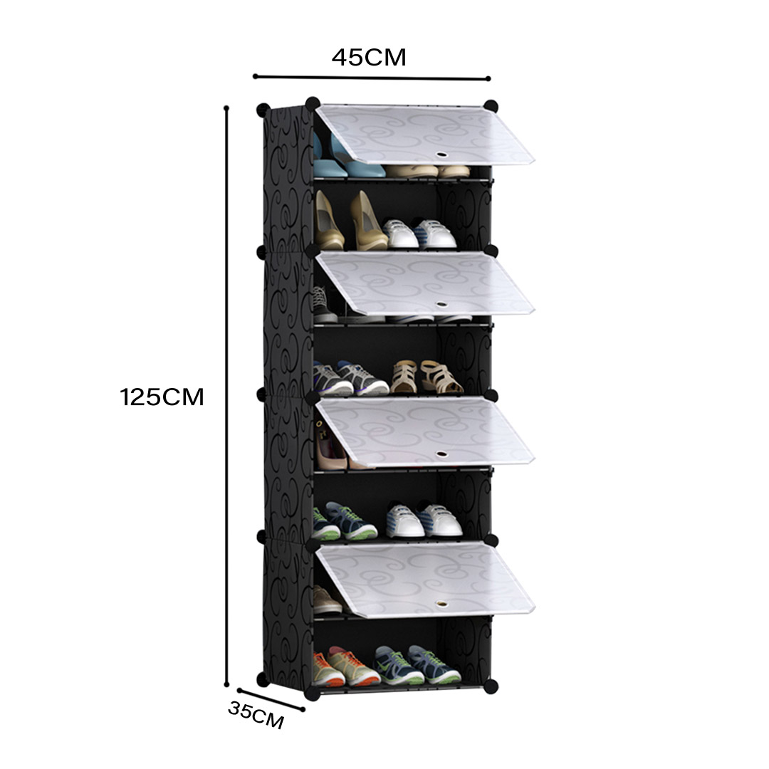 Soga 8 Tier Shoe Rack Organizer Sneaker Footwear Storage Stackable Stand Cabinet Portable Wardrobe With Cover, Furniture, Storage &Amp; Shelving, Shoe Storage, , ,  - Nz Depot 2