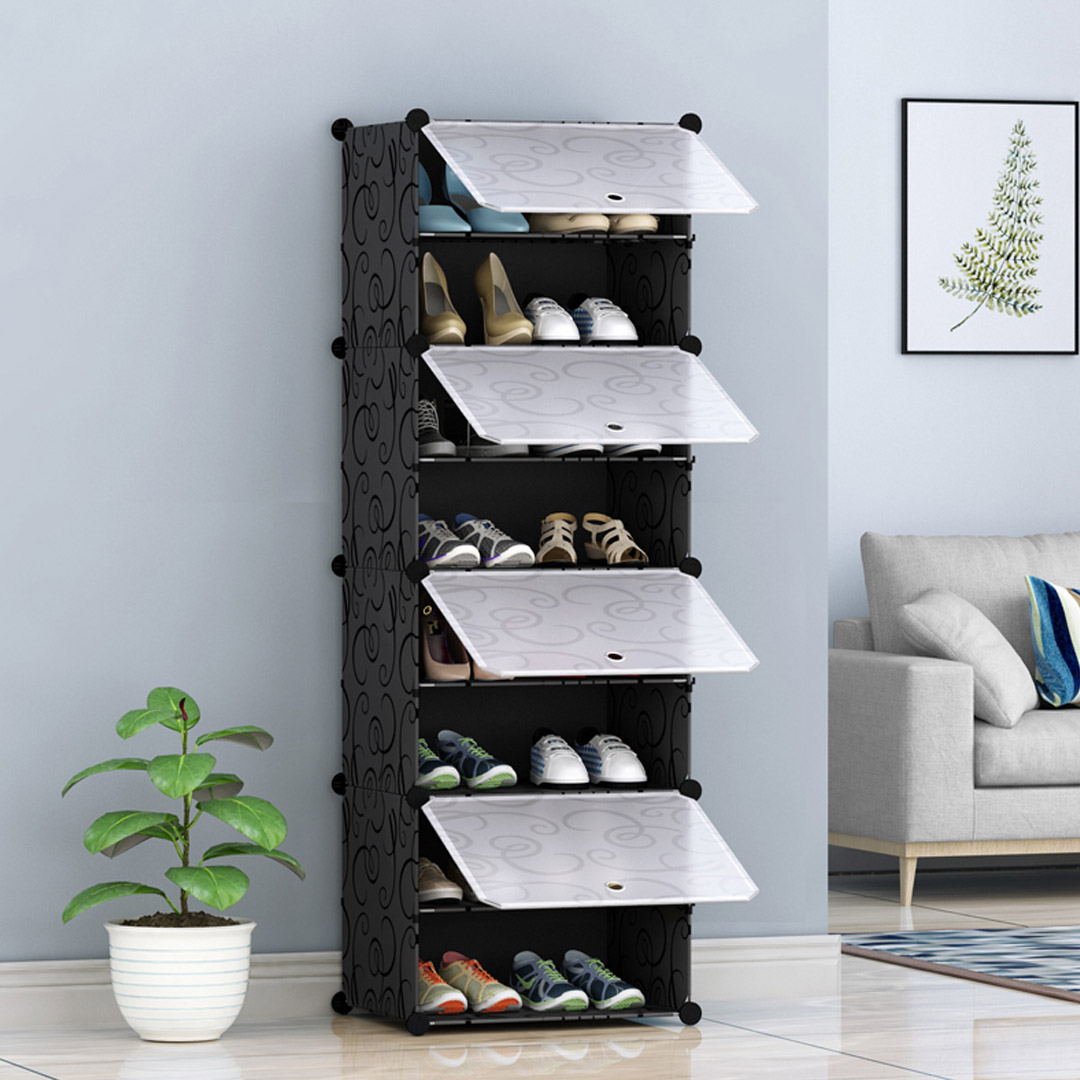 Soga 8 Tier Shoe Rack Organizer Sneaker Footwear Storage Stackable Stand Cabinet Portable Wardrobe With Cover, Furniture, Storage &Amp; Shelving, Shoe Storage, , ,  - Nz Depot 6