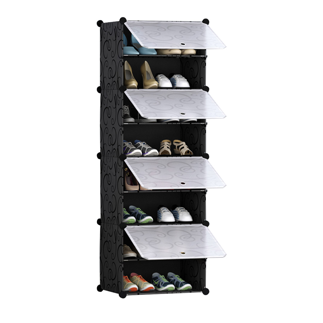 Soga 8 Tier Shoe Rack Organizer Sneaker Footwear Storage Stackable Stand Cabinet Portable Wardrobe With Cover, Furniture, Storage &Amp; Shelving, Shoe Storage, , ,  - Nz Depot 1