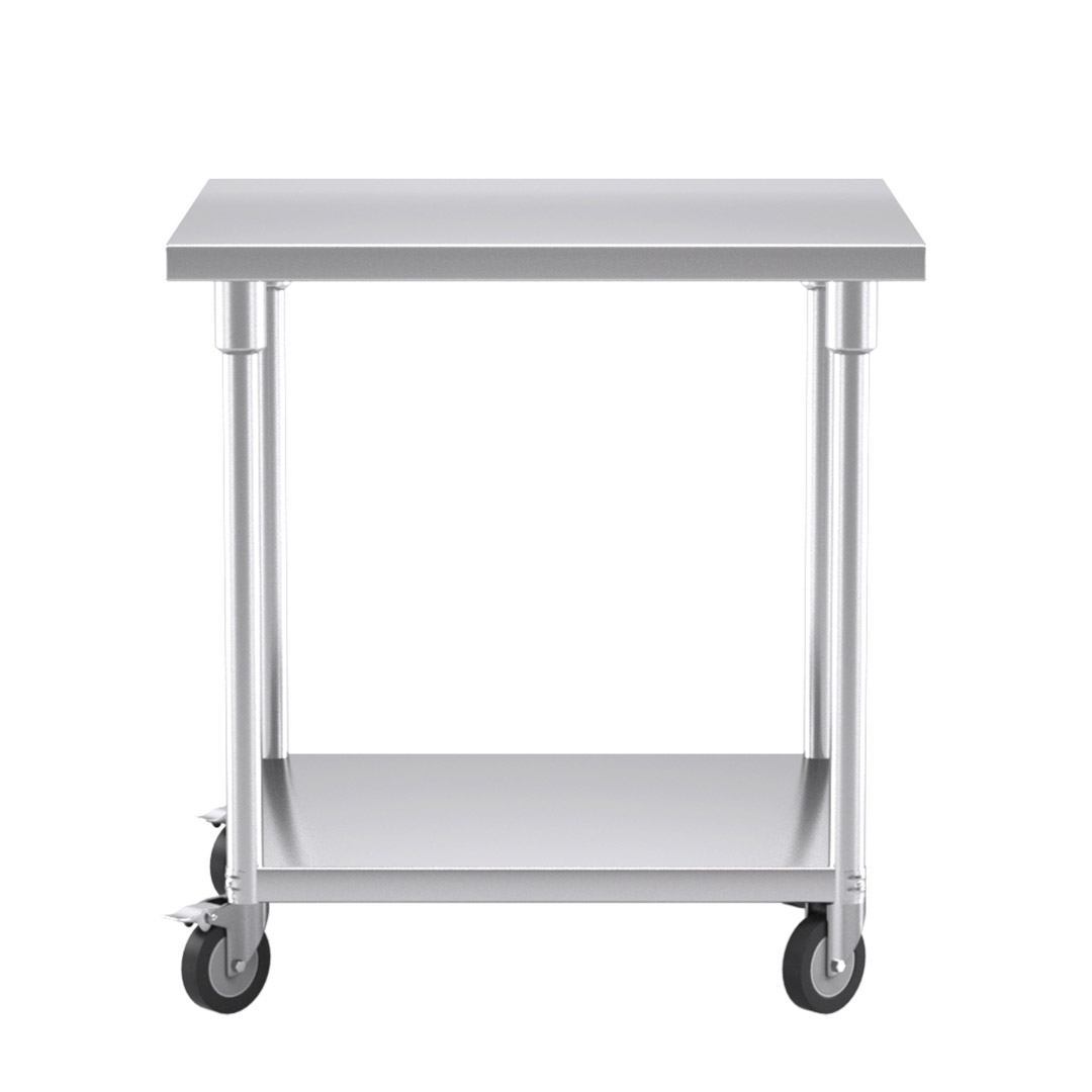 Soga 80Cm Commercial Catering Kitchen Stainless Steel Prep Work Bench Table With Wheels, Furniture, Kitchen &Amp; Dining Room Furniture, Buffets, Sideboards &Amp; Kitchen Islands, , ,  - Nz Depot 2