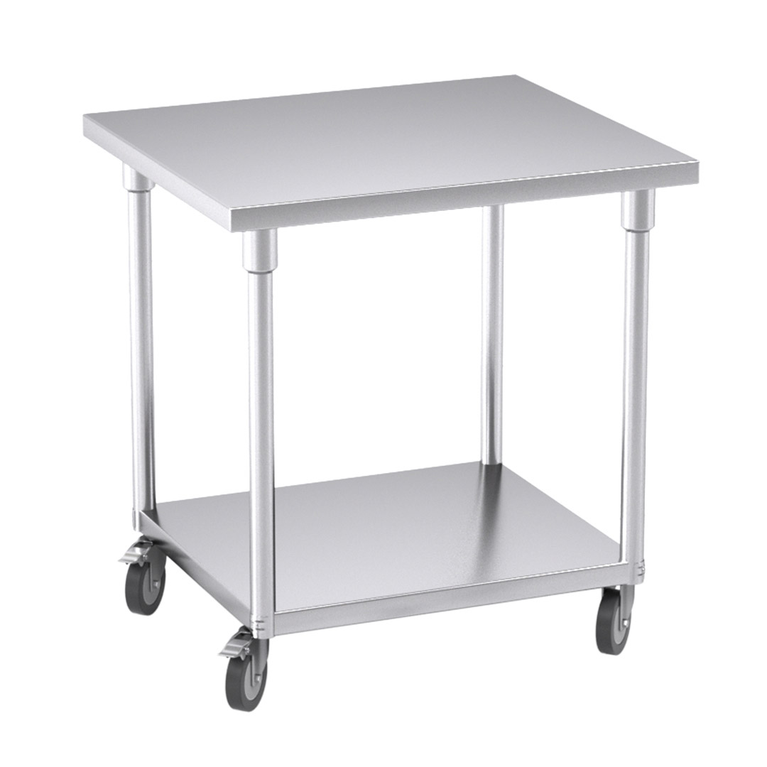 Soga 80Cm Commercial Catering Kitchen Stainless Steel Prep Work Bench Table With Wheels, Furniture, Kitchen &Amp; Dining Room Furniture, Buffets, Sideboards &Amp; Kitchen Islands, , ,  - Nz Depot 1