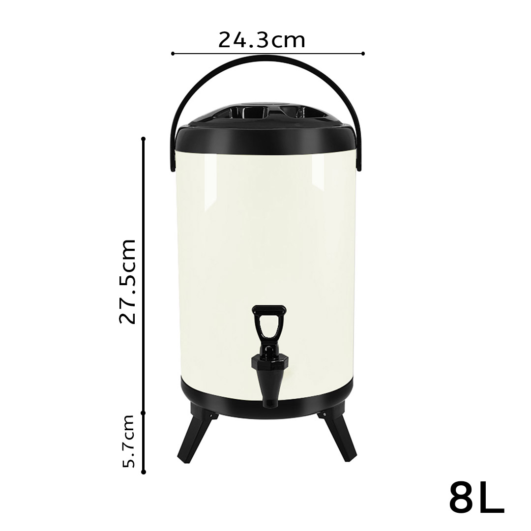 Soga 8L Stainless Steel Insulated Milk Tea Barrel Hot And Cold Beverage Dispenser Container With Faucet White, Home &Amp; Living, Kitchen &Amp; Dining, Barware, Spirit Dispensers, ,  - Nz Depot 2