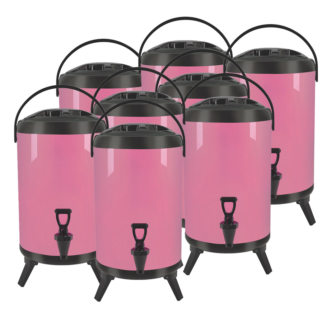 Soga 8X 10L Stainless Steel Insulated Milk Tea Barrel Hot And Cold Beverage Dispenser Container With Faucet Pink, Home &Amp; Living, Kitchen &Amp; Dining, Barware, Spirit Dispensers, ,  - Nz Depot 1