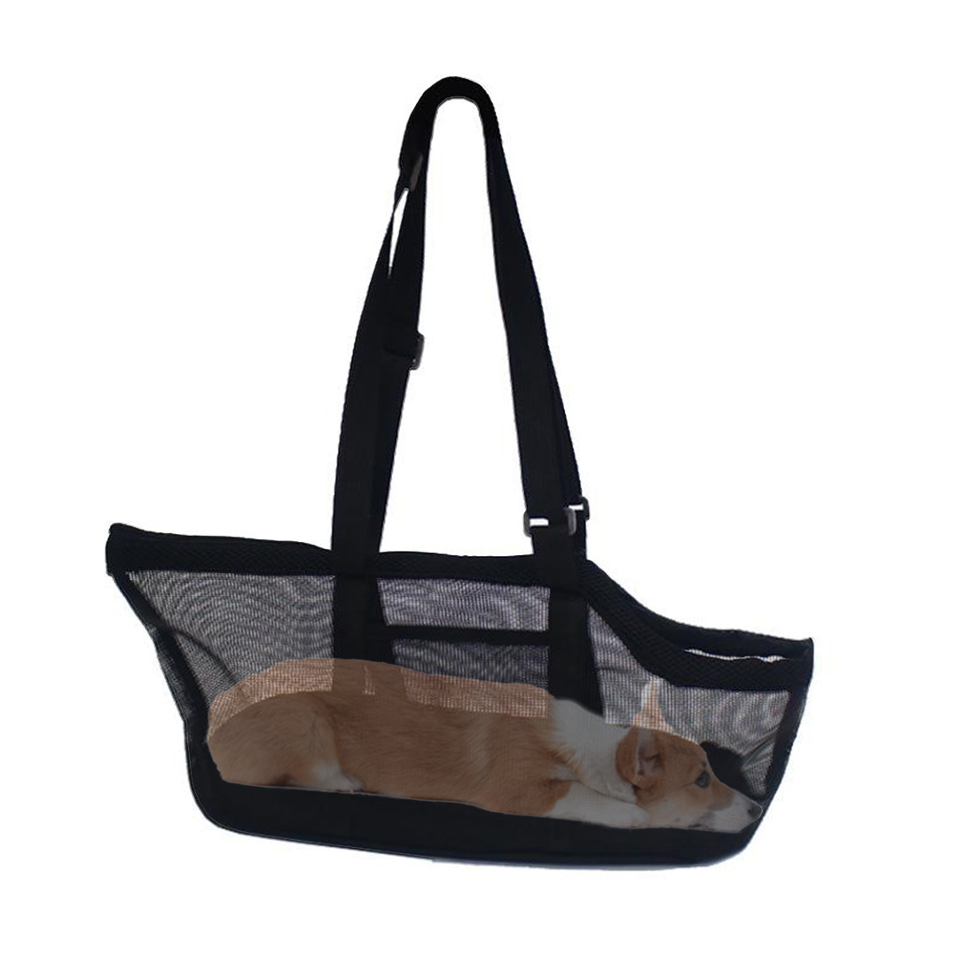 Soga Black Pet Carrier Bag Breathable Net Mesh Tote Pouch Dog Cat Travel Essentials, Pet Supplies, Dogs, Carriers &Amp; Travel Products, , ,  - Nz Depot 1