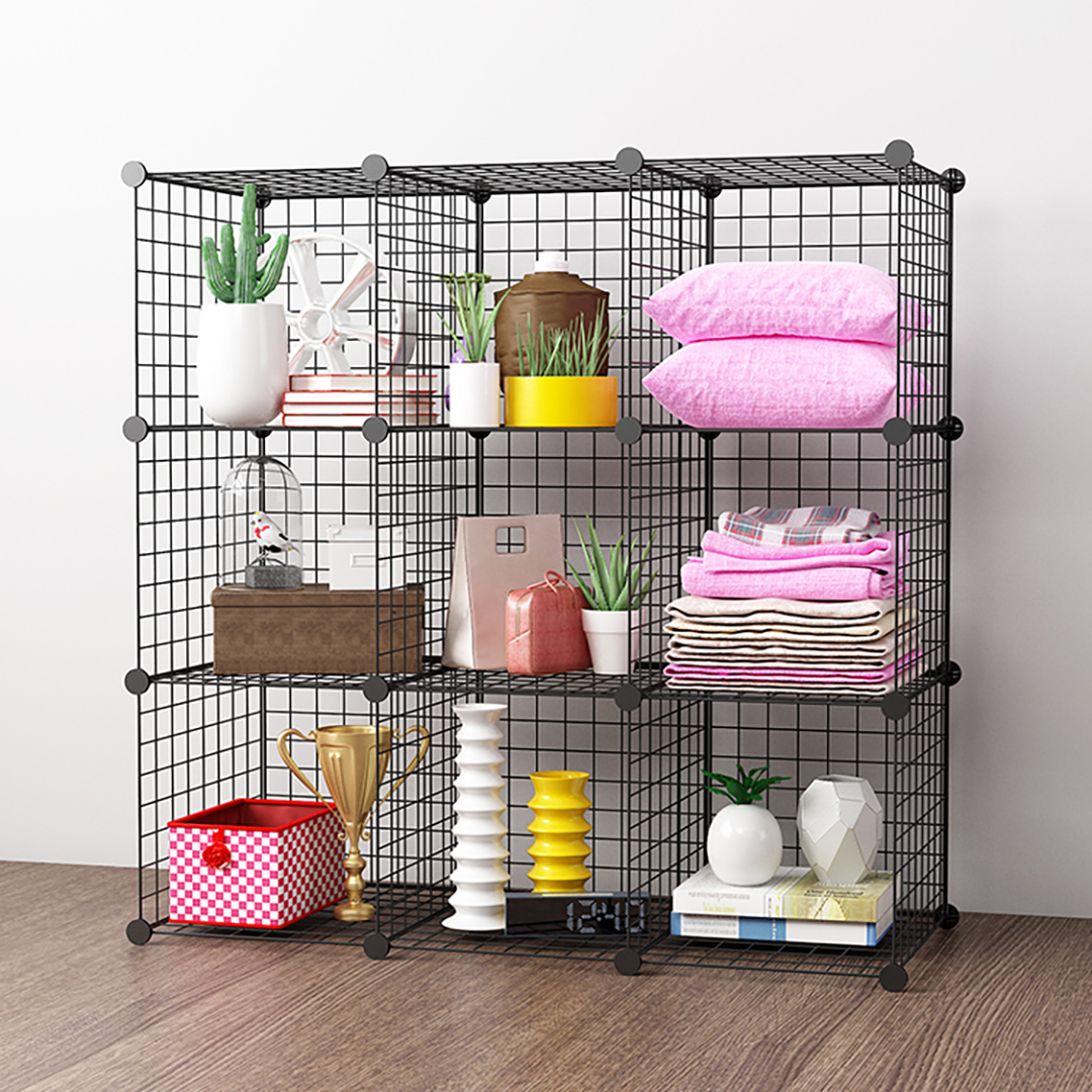 Soga Black Portable 9-Cube Storage Organiser Foldable Diy Modular Grid Space Saving Shelf, Furniture, Storage &Amp; Shelving, Home Storage, , ,  - Nz Depot 2