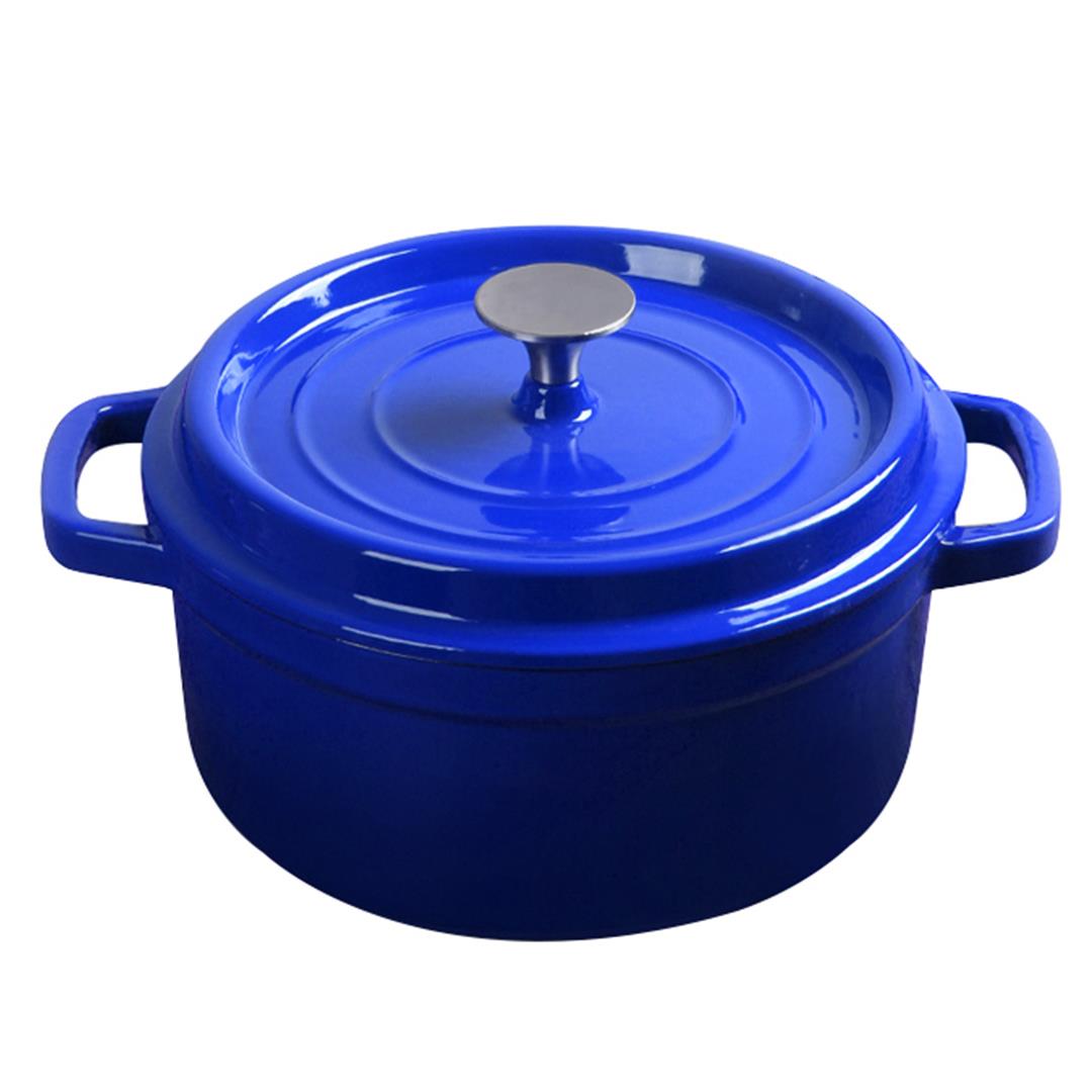 Soga Cast Iron 24Cm Enamel Porcelain Stewpot Casserole Stew Cooking Pot With Lid 3.6L Blue, Home &Amp; Living, Kitchen &Amp; Dining, Cookware, Casserole Dishes, ,  - Nz Depot 1