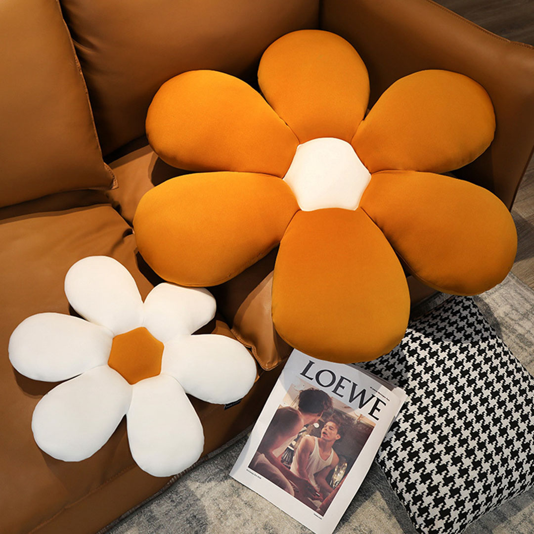 Soga Coffee Daisy Flower Shape Cushion Soft Leaning Bedside Pad Floor Plush Pillow Home Decor, Furniture, Living Room Furniture, Occasional Chairs, , ,  - Nz Depot 3