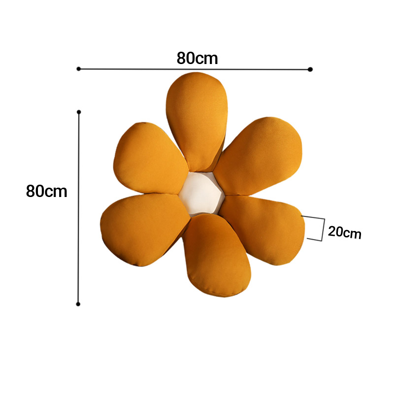 Soga Coffee Daisy Flower Shape Cushion Soft Leaning Bedside Pad Floor Plush Pillow Home Decor, Furniture, Living Room Furniture, Occasional Chairs, , ,  - Nz Depot 6