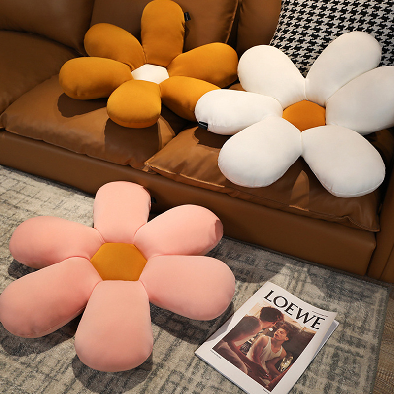 Soga Coffee Daisy Flower Shape Cushion Soft Leaning Bedside Pad Floor Plush Pillow Home Decor, Furniture, Living Room Furniture, Occasional Chairs, , ,  - Nz Depot 9