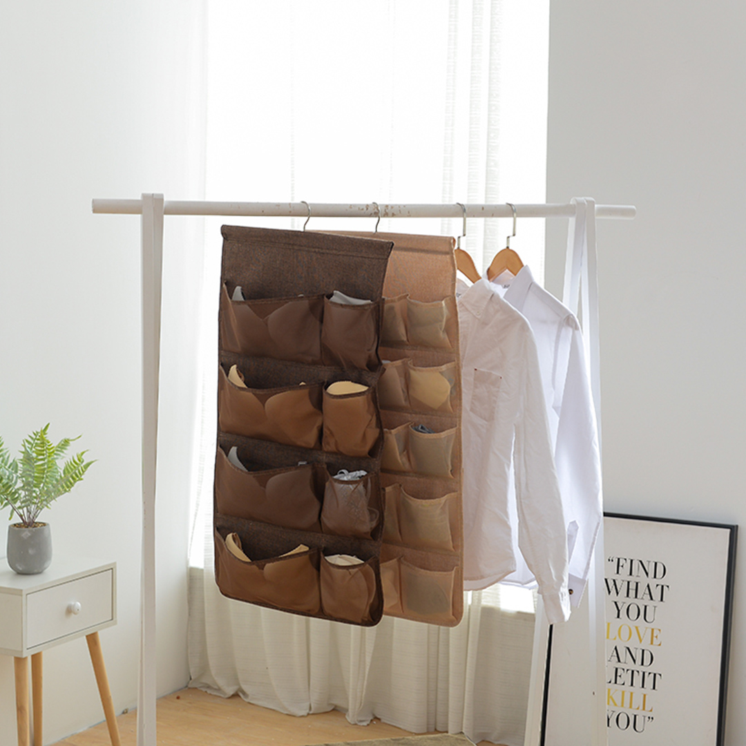 Soga Coffee Double Sided Hanging Storage Bag Underwear Bra Socks Mesh Pocket Hanger Home Organiser, Furniture, Storage &Amp; Shelving, Home Storage, , ,  - Nz Depot 7