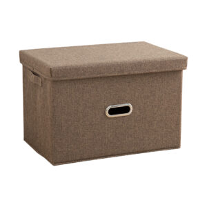 Soga Coffee Small Foldable Canvas Storage Box Cube Clothes Basket Organiser Home Decorative Box Nz Depot - Nz Depot