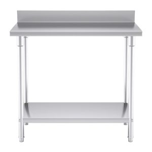 SOGA Commercial Catering Kitchen Stainless Steel Prep Work Bench Table with Back-splash 100*70*85cm, furniture, kitchen & dining room furniture, buffets, sideboards & kitchen islands, , ,  - NZ DEPOT 2