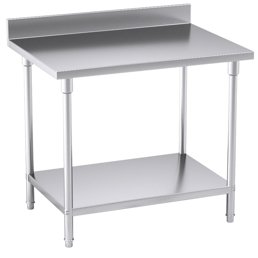 Soga Commercial Catering Kitchen Stainless Steel Prep Work Bench Table With Back-Splash 100*70*85Cm, Furniture, Kitchen &Amp; Dining Room Furniture, Buffets, Sideboards &Amp; Kitchen Islands, , ,  - Nz Depot 1