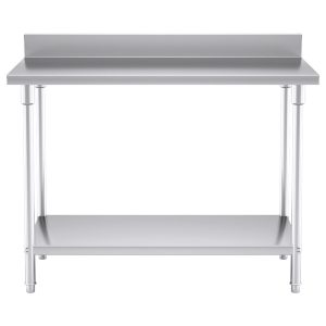 SOGA Commercial Catering Kitchen Stainless Steel Prep Work Bench Table with Back-splash 120*70*85cm, furniture, kitchen & dining room furniture, buffets, sideboards & kitchen islands, , ,  - NZ DEPOT 2