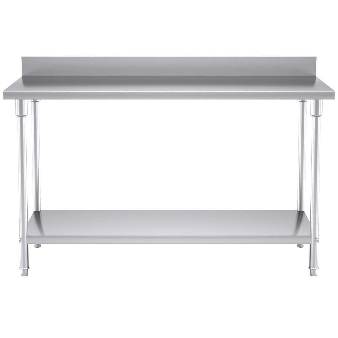 Soga Commercial Catering Kitchen Stainless Steel Prep Work Bench Table With Back-Splash 150*70*85Cm, Furniture, Kitchen &Amp; Dining Room Furniture, Buffets, Sideboards &Amp; Kitchen Islands, , ,  - Nz Depot 2