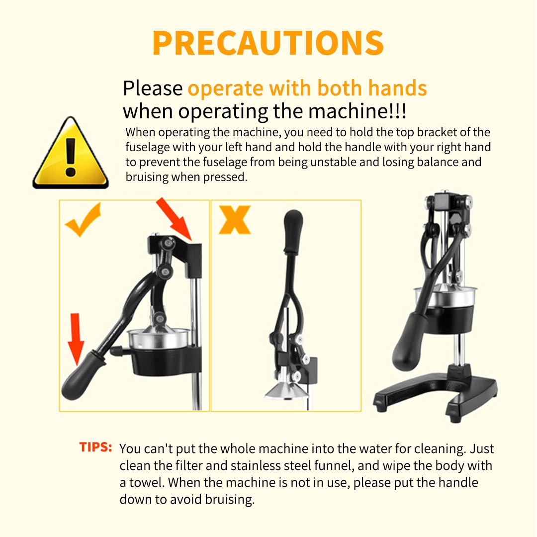 Soga Commercial Manual Juicer Hand Press Juice Extractor Squeezer Orange Citrus Matte Black, Electronics &Amp; Appliances, Appliances, Small Kitchen Appliances, Coffee Machines &Amp; Beverages, Juicers,  - Nz Depot 9