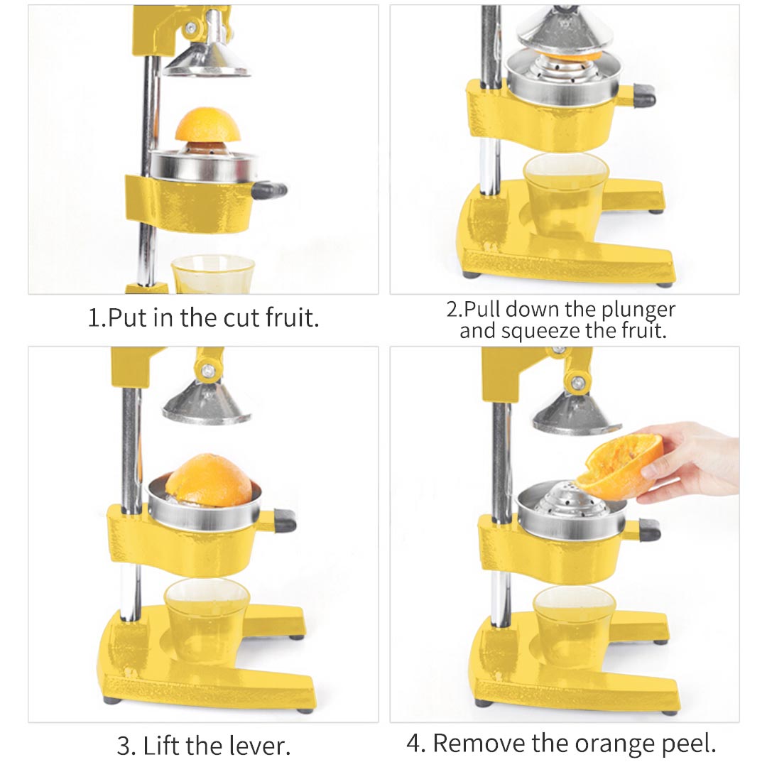 Soga Commercial Manual Juicer Hand Press Juice Extractor Squeezer Orange Citrus Yellow, Electronics &Amp; Appliances, Appliances, Small Kitchen Appliances, Coffee Machines &Amp; Beverages, Juicers,  - Nz Depot 6