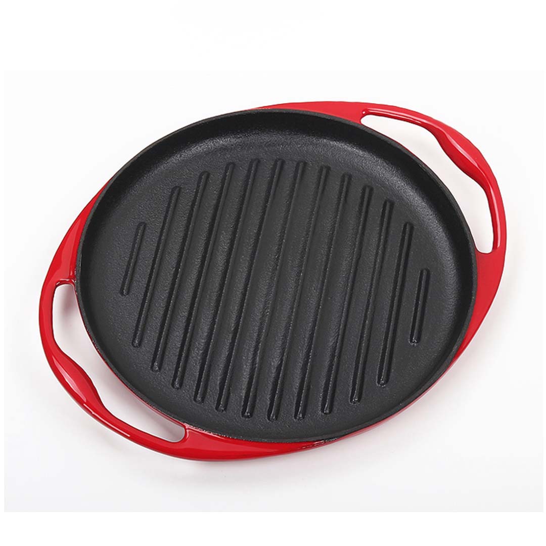 Soga Enamel Porcelain 26Cm Cast Iron Frying Pan Skillet Non-Stick Coating Steak Sizzle Platter, Home &Amp; Living, Kitchen &Amp; Dining, Cookware, Griddles &Amp; Grill Pans, ,  - Nz Depot 2