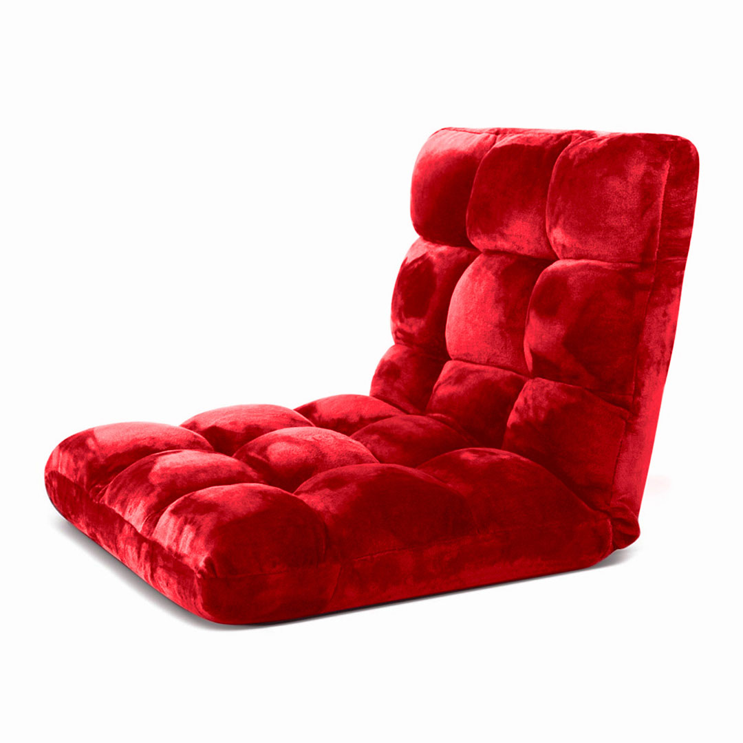 Soga Floor Recliner Folding Lounge Sofa Futon Couch Folding Chair Cushion Red, Furniture, Living Room Furniture, Occasional Chairs, , ,  - Nz Depot 4