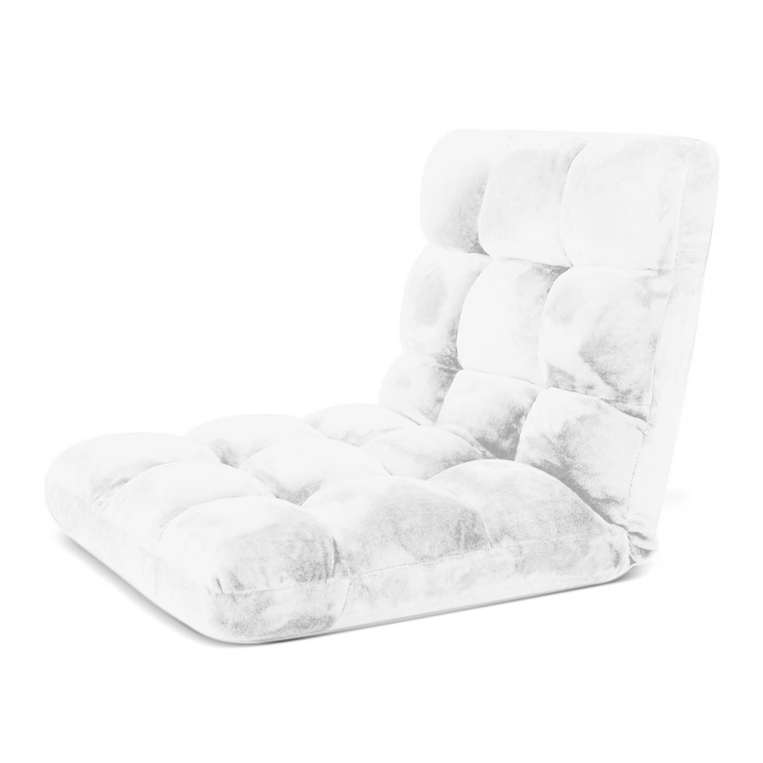 Soga Floor Recliner Folding Lounge Sofa Futon Couch Folding Chair Cushion White, Furniture, Living Room Furniture, Occasional Chairs, , ,  - Nz Depot 4