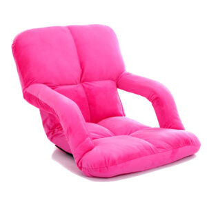 SOGA Foldable Lounge Cushion Adjustable Floor Lazy Recliner Chair with Armrest Pink NZ DEPOT 9 - NZ DEPOT