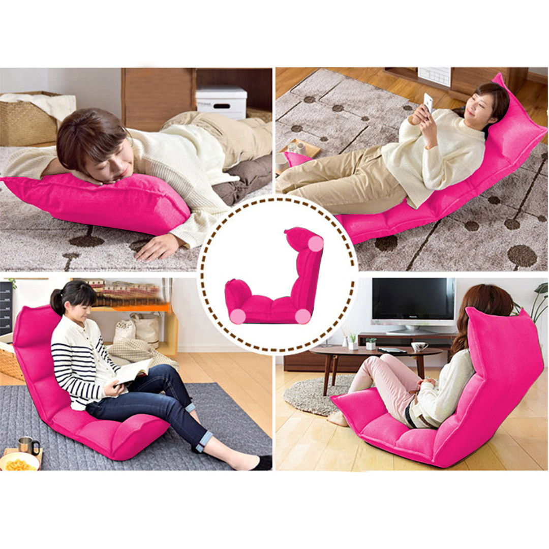 Soga Foldable Tatami Floor Sofa Bed Meditation Lounge Chair Recliner Lazy Couch Pink, Furniture, Living Room Furniture, Occasional Chairs, , ,  - Nz Depot 7