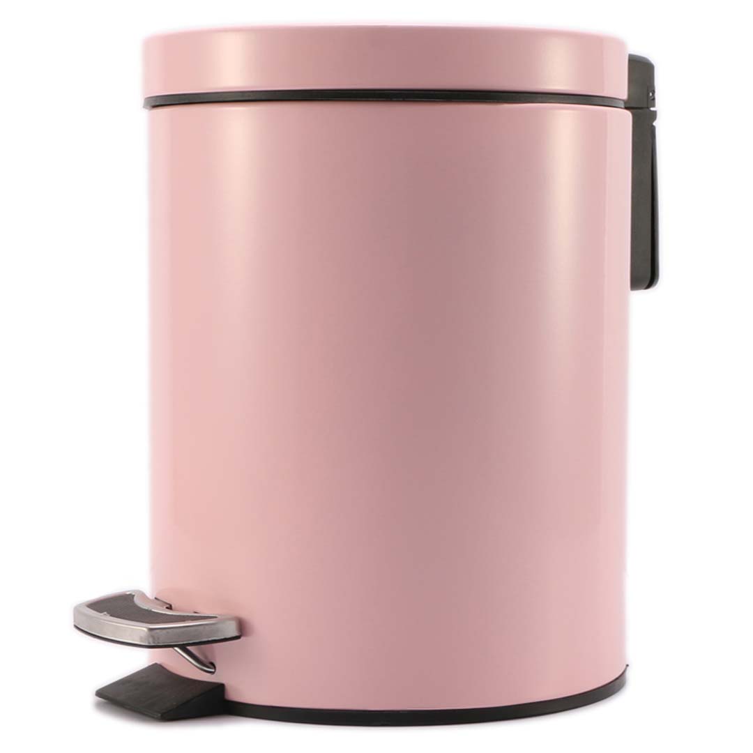 SOGA Foot Pedal Stainless Steel Rubbish Recycling Garbage Waste Trash Bin Round 12L Pink, Home & Living, Kitchen & Dining, Kitchen Storage, Kitchen Bins, ,  - NZ DEPOT 1