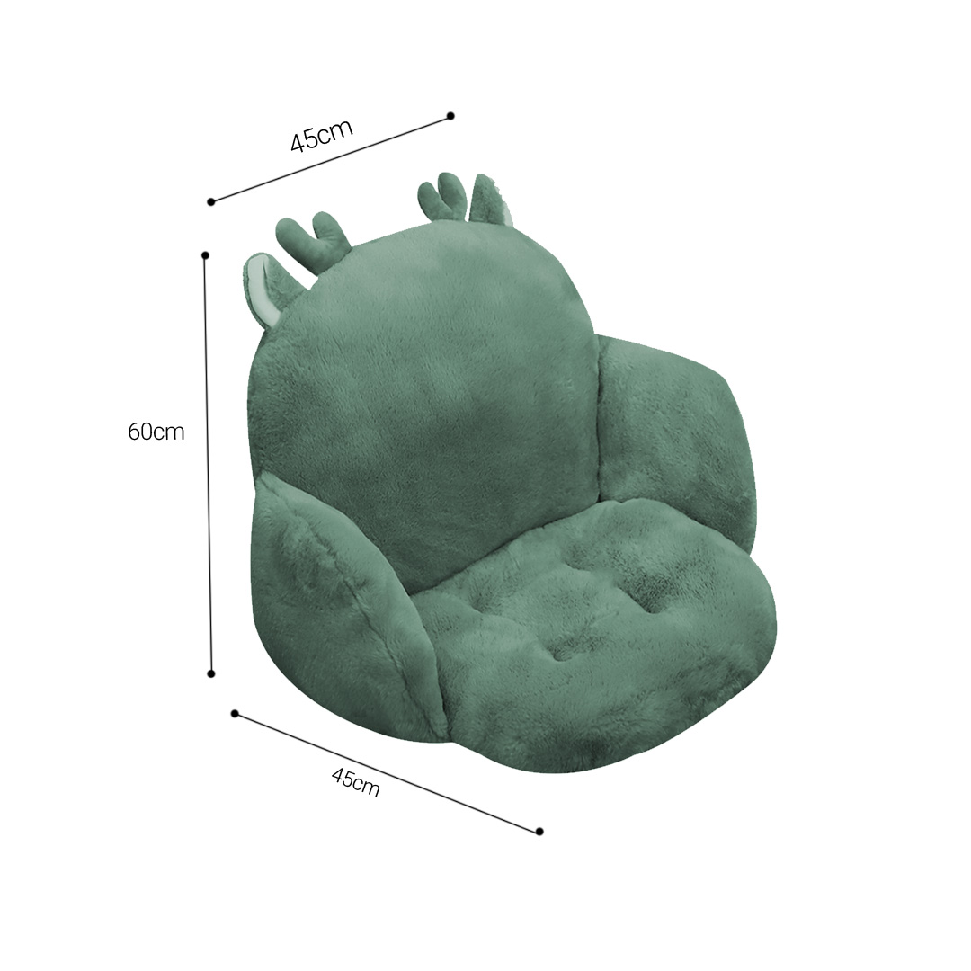 Soga Green Dino Shape Cushion Soft Leaning Bedside Pad Sedentary Plushie Pillow Home Decor, Furniture, Living Room Furniture, Occasional Chairs, ,  - Nz Depot 6