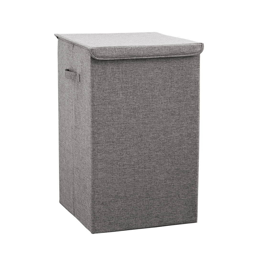 SOGA Grey Large Collapsible Laundry Hamper Storage Box Foldable Canvas Basket Home Organiser Decor, Furniture, Storage & Shelving, Home Storage, ,  - NZ DEPOT 1