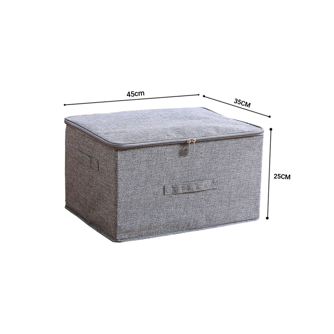 Soga Grey Large Portable Double Zipper Storage Box Moisture Proof Clothes Basket Foldable Home Organiser, Furniture, Storage &Amp; Shelving, Home Storage, , ,  - Nz Depot 6