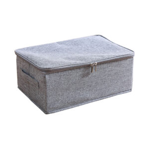 SOGA Grey Small Portable Double Zipper Storage Box Moisture Proof Clothes Basket Foldable Home Organiser, Furniture, Storage & Shelving, Home Storage, , ,  - NZ DEPOT 1