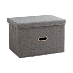 Soga Grey Super Large Foldable Canvas Storage Box Cube Clothes Basket Organiser Home Decorative Box Nz Depot - Nz Depot