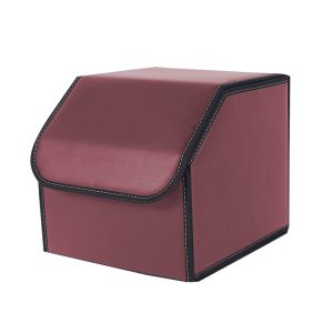 Soga Leather Car Boot Collapsible Foldable Trunk Cargo Organizer Portable Storage Box Red Small Nz Depot - Nz Depot