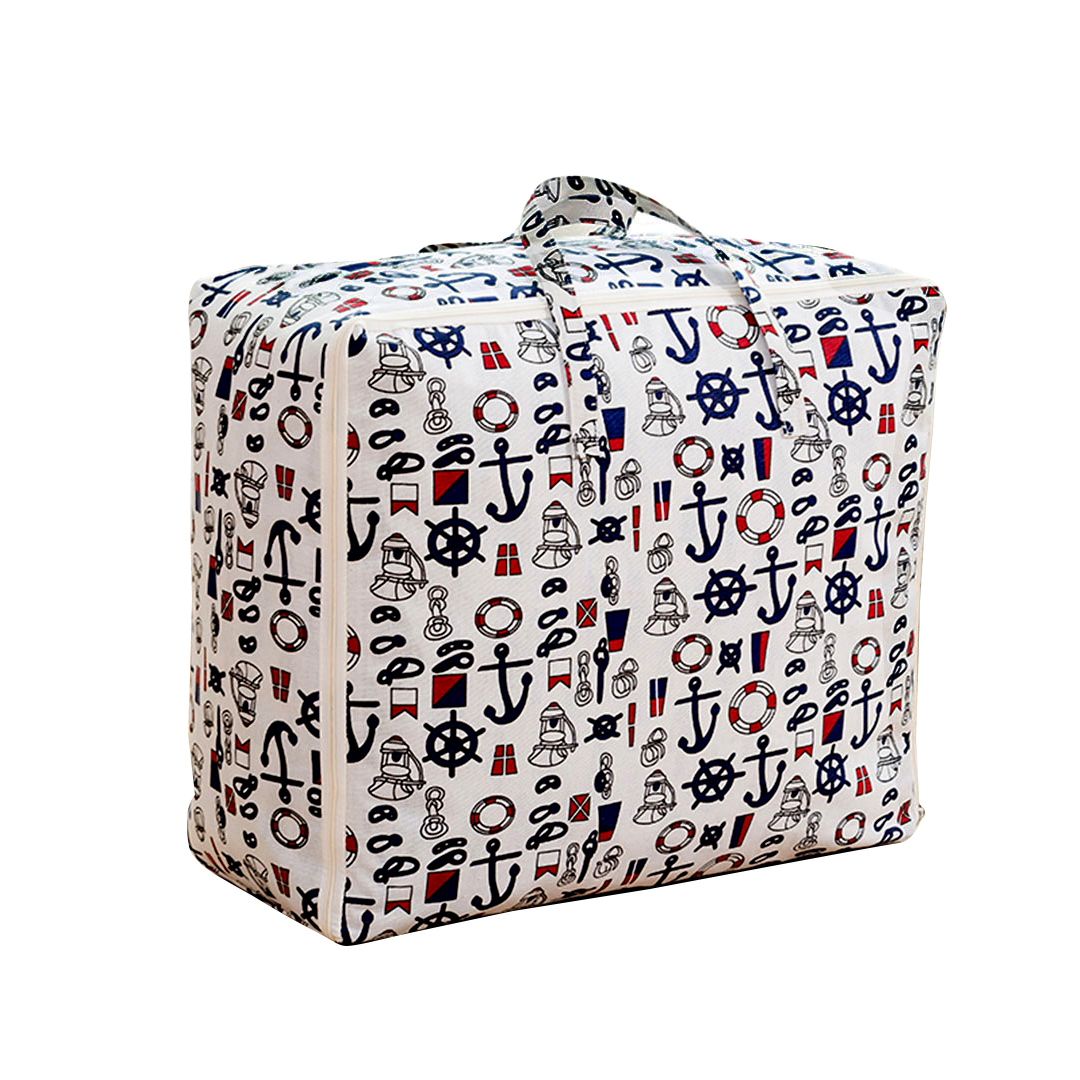 Soga Nautical Icons Large Storage Luggage Bag Double Zipper Foldable Travel Organiser Essentials, Furniture, Storage &Amp; Shelving, Home Storage, , ,  - Nz Depot 1