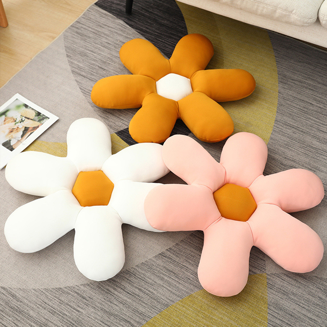 Soga Pink Daisy Flower Shape Cushion Soft Leaning Bedside Pad Floor Plush Pillow Home Decor, Furniture, Living Room Furniture, Occasional Chairs, , ,  - Nz Depot 4