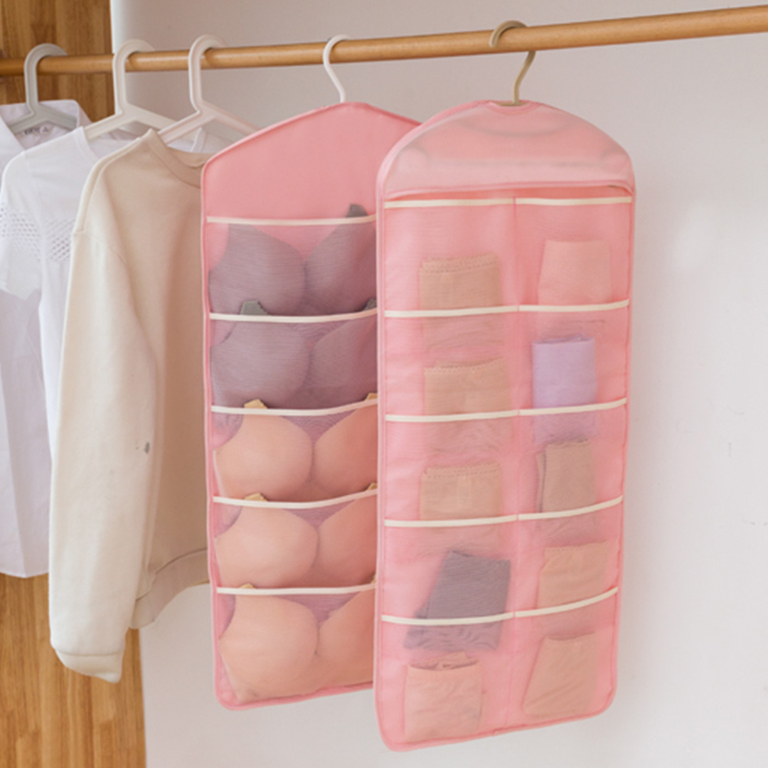 Soga Pink Double Sided Hanging Storage Bag Underwear Bra Socks Mesh Pocket Hanger Home Organiser, Furniture, Storage &Amp; Shelving, Home Storage, , ,  - Nz Depot 4