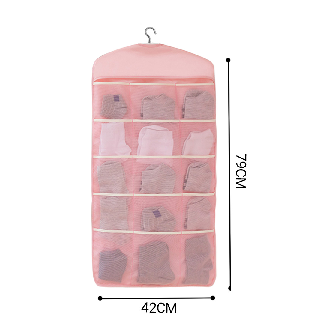 Soga Pink Double Sided Hanging Storage Bag Underwear Bra Socks Mesh Pocket Hanger Home Organiser, Furniture, Storage &Amp; Shelving, Home Storage, , ,  - Nz Depot 6