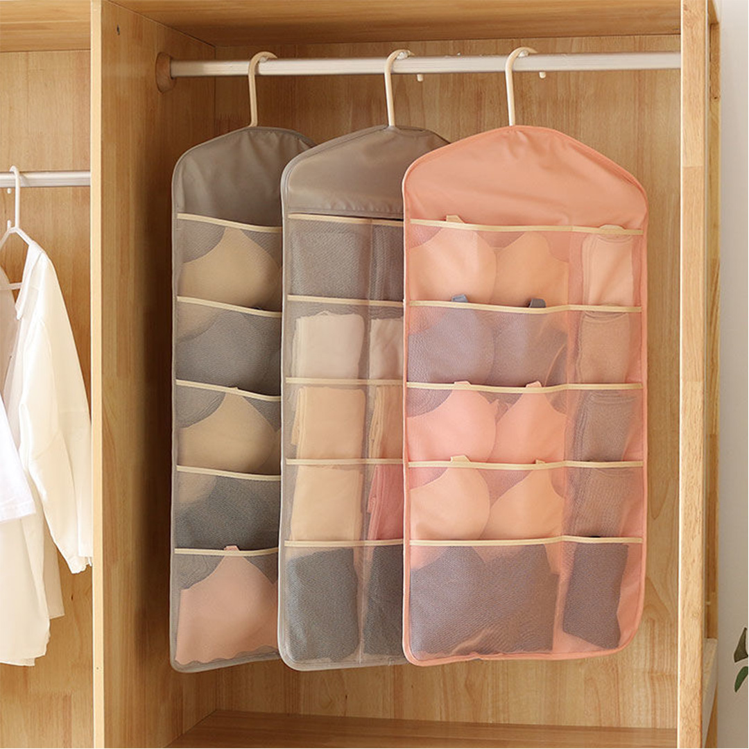 Soga Pink Double Sided Hanging Storage Bag Underwear Bra Socks Mesh Pocket Hanger Home Organiser, Furniture, Storage &Amp; Shelving, Home Storage, , ,  - Nz Depot 9