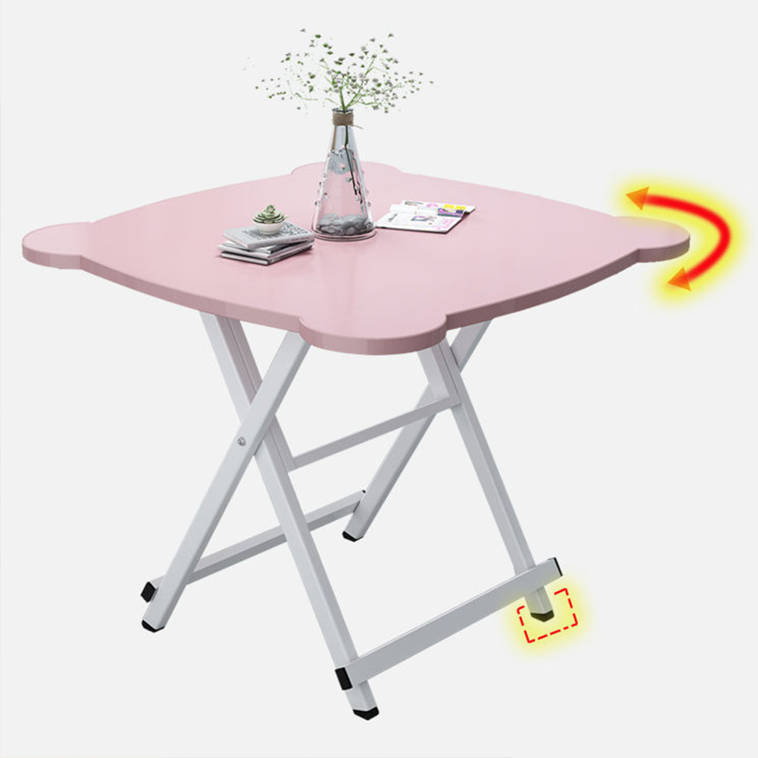 Soga Pink Minimalist Cat Ear Folding Table Indoor Outdoor Portable Stall Desk Home Decor, Furniture, Living Room Furniture, Tables, , ,  - Nz Depot 3