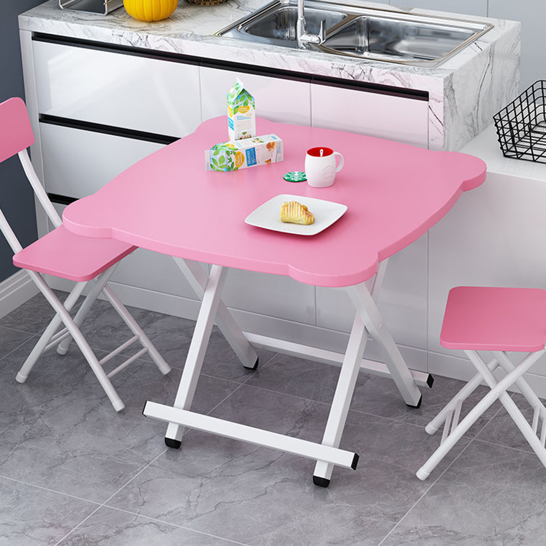 Soga Pink Minimalist Cat Ear Folding Table Indoor Outdoor Portable Stall Desk Home Decor, Furniture, Living Room Furniture, Tables, , ,  - Nz Depot 6