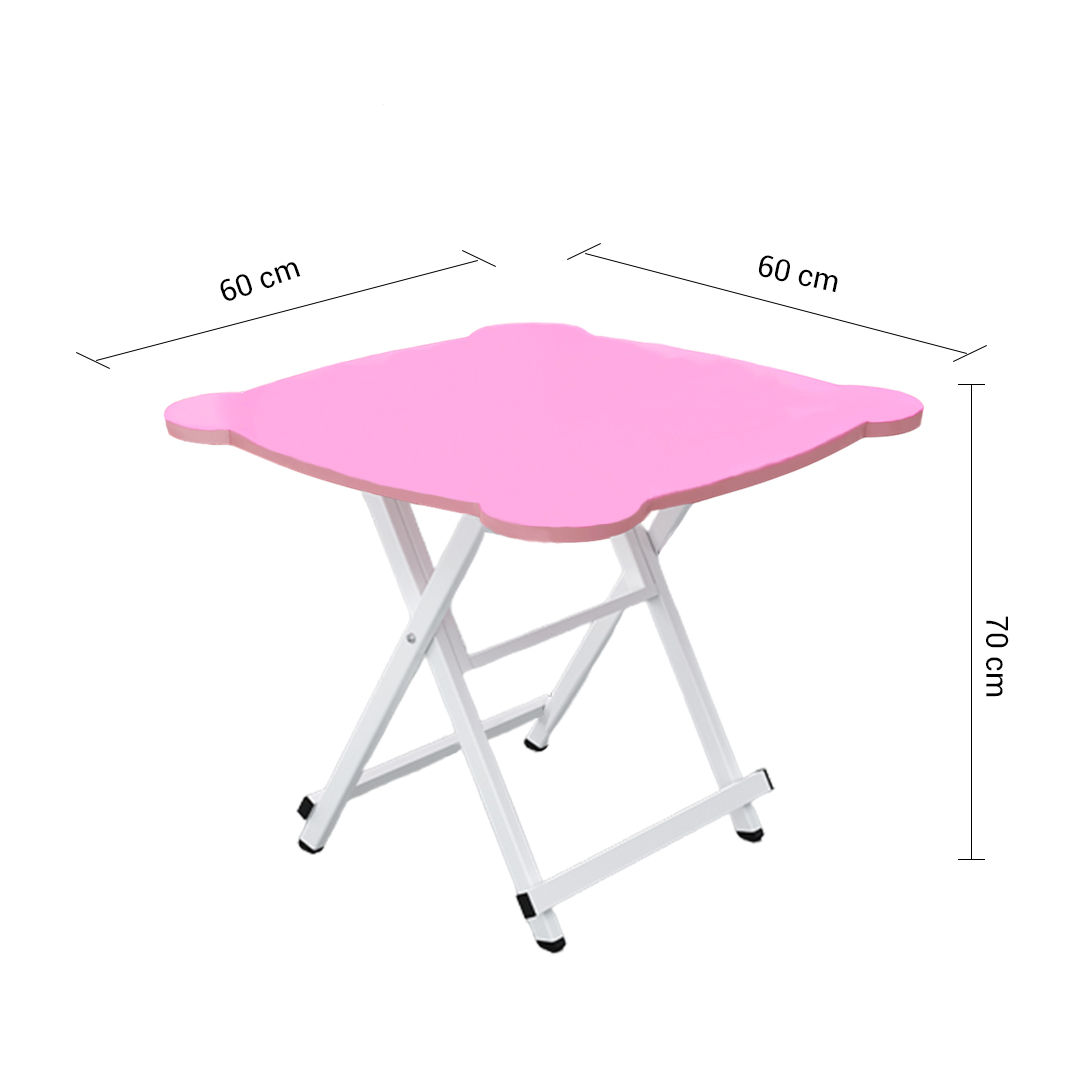 Soga Pink Minimalist Cat Ear Folding Table Indoor Outdoor Portable Stall Desk Home Decor, Furniture, Living Room Furniture, Tables, , ,  - Nz Depot 7