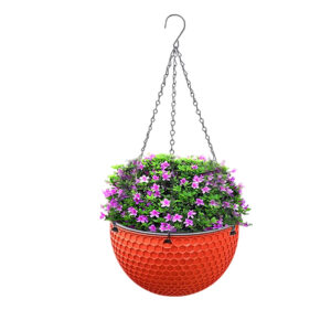 SOGA Red Medium Hanging Resin Flower Pot Self Watering Basket Planter Outdoor Garden Decor, Home & Living, Home Decor, Indoor Pots, Planters and Plant Stands, , ,  - NZ DEPOT 1