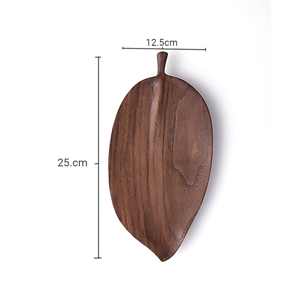 Soga Set Of 2 Walnut Leaf Shape Wooden Tray Food Charcuterie Serving Board Paddle Centerpiece Home Decor, Kitchenware, Table Top, Servingware, Servingware Platter, ,  - Nz Depot 5