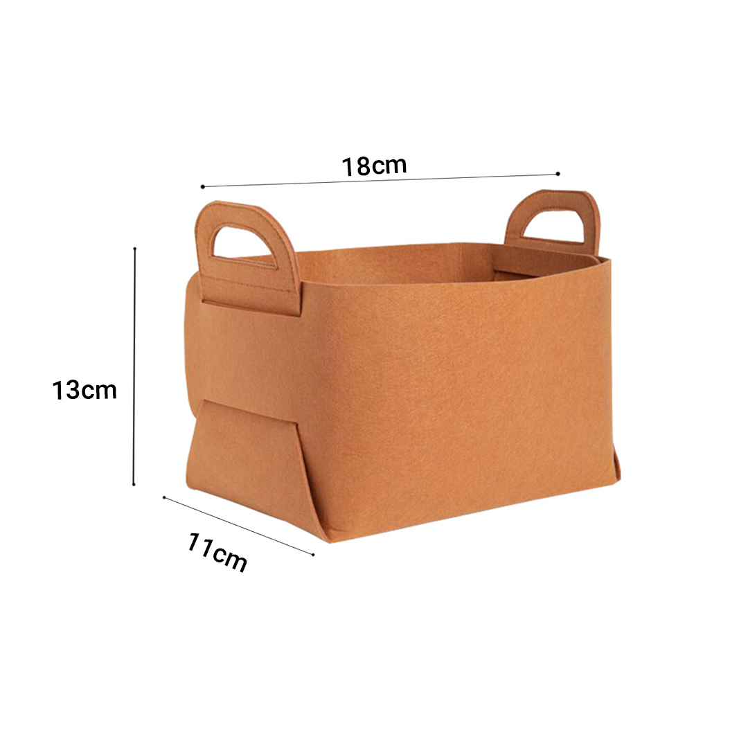 SOGA Small Coffee Foldable Felt Storage Portable Collapsible Bag Home Office Foldable Organiser with Carry Handles, Furniture, Storage & Shelving, Home Storage, , ,  - NZ DEPOT 5